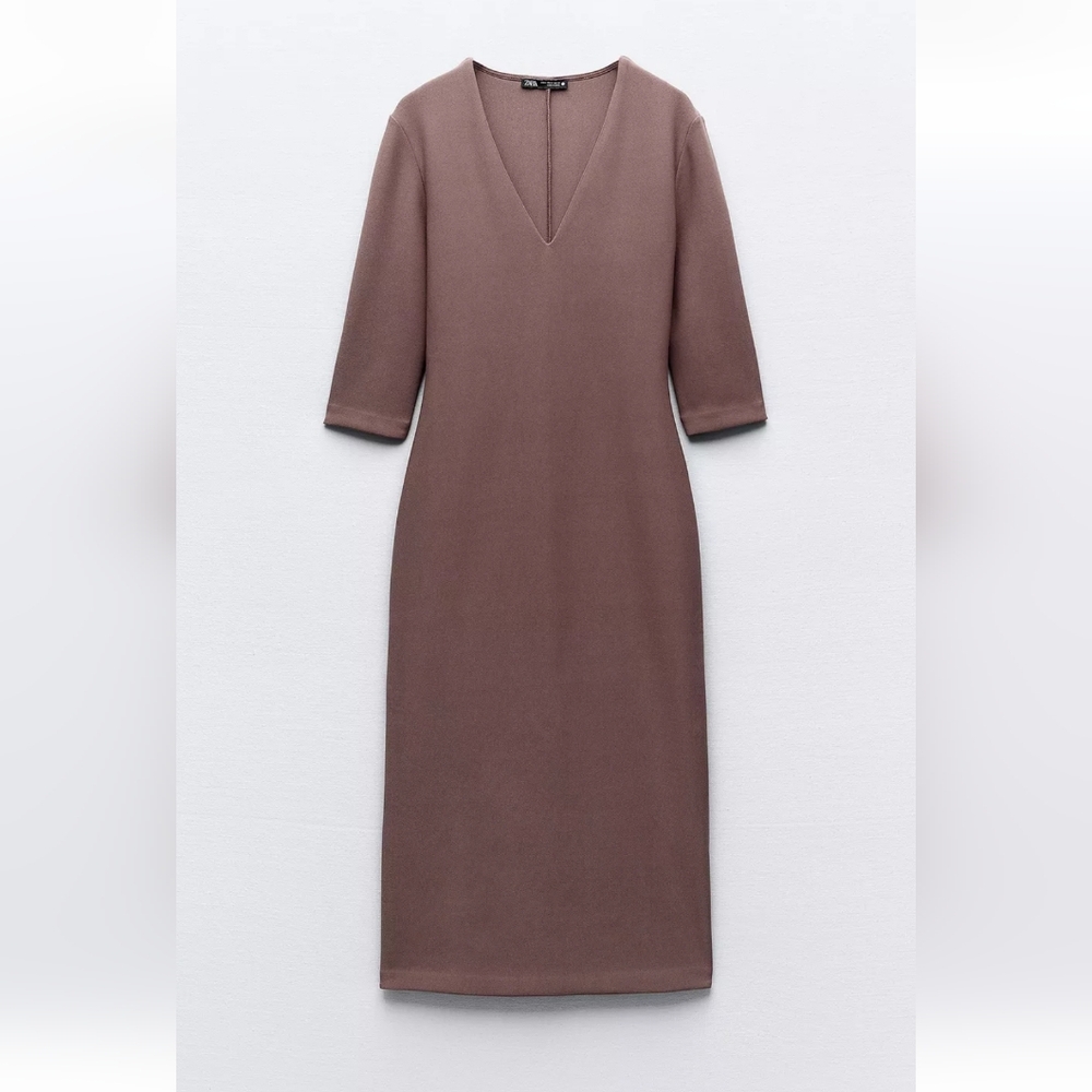 NWOT Zara Crepe Midi Dress